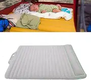 NSXAYIWE Camping Sleeping Pad with Pillow, Portable Press Inflation Camping Mattress Pad for Backpacking Hiking Car Traveling Beach (Gray)