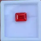 Natural Red Ruby Mozambique 9.10 Ct+ Emerald Cut Certified Loose SG Gemstone S01