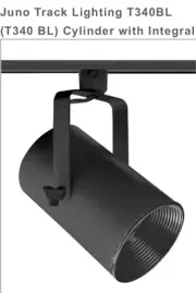 Juno Track Lighting T340BL (T340 BL) Cylinder w/Integral Transformer Black NEW