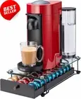 Nespresso Vertuo Capsule Holder Drawer with Glass Top - Holds 30 Pods