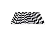Boyle 3D Printed 110x160cm Floor Rug Carpet Mat Room Home Decor Checkered Ripple