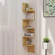 Wall Corner Shelf Sonoma Oak 19x19x123 cm Engineered Wood Storage Display Unit