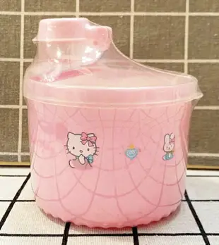 【震撼精品百貨】Hello Kitty 凱蒂貓 三麗鷗 KITTY旋轉奶粉盒-粉*07262 震撼日式精品百貨