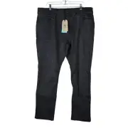 Prana Mens 40 × 34 South Lake Charcoal Dark Gray Tapered Leg Slim Fit Pants