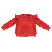 A94 felpa bimba GIRL REPLAY red garment dyed full zip sweatshirt kids