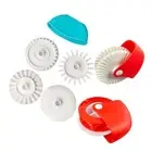 6 Pcs Pastry Roller Wheel Cutter Noodle Machine Manual Fondant Pizza Decorator