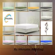 AU Super King Size 1 PC Fitted Sheet Deep Pocket Solid 1200 Thread Count