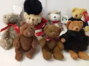 Teddy Bear Stuffed Plush Small Animals, Set 7, NWT, Russ, Gund, Z Gallerie, Keel