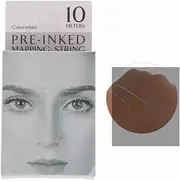 Pre Inked Mapping String, Microblading Thread 32.8ft, White, Silk Thread and Ink, for Eyebrow Design and Shaping, Suitable for All Face Shapes, and Lasting