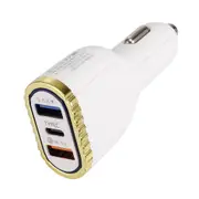 Quick Charge Dual USB Type-C PD Car Charger For Smartphone Tablet