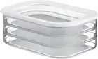 3 Layer Stackable Meal Prep Containers with Lids Clear Food Storage Box