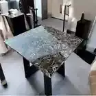 Elegant Black Agate Stone Coffee Table Centerpiece Hallway Furniture Decors