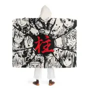 Demon Slayer Cozy Anime Hooded Sherpa Fleece Blanket Anime Merch