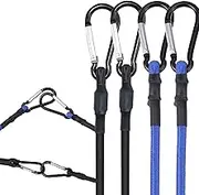 HKYLRAT 4Pcs Bungee Cord with Aluminum Alloy Hook,Superior Rubber Heavy Duty Straps Strong Elastic Rope for Outdoor Tent, Luggage Rack, Camping, Cargo, Bike, Transporting, Storage