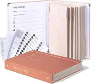 Important Document Organizer, Folio Folders with Pockets, Expanding File Folder for Important Papers, Emergency Binder, Birth Certificates, Social Security Cards, and Passports, Anti-Lost Binders