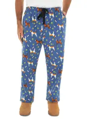 Mens Dog Printed Flannelette Pant