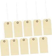COMPUKAS 100Pcs Hanging Jewelry Tags with String Blank Price Tags for Clothing Jewelry and Party Favors Easy to Use for Business Display