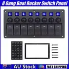 8 Gang Boat Rocker Switch Panel Marine Switch Panel Toggle Circuit Breaker