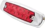 1Pair Electroplate Side Marker Indicator Lights with Leds for Truck Trailer Caravan High Brightness Low Power Consumption Easy to Install Red