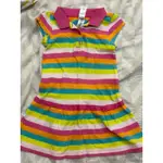 CARTER'S 短袖連身裙 POLO連身裙 有領 歐美 彩虹 條紋 運動連身裙 女童 3歲