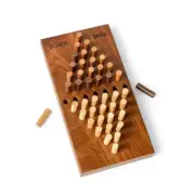 Chinese Checkers Set | Custom Wooden Board Game for 2 Players | Christmas Gift