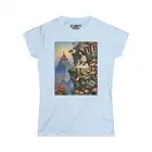 Fantasy Fairy Princess T-Shirt with Mushrooms, Cliff View, and Distant Castle