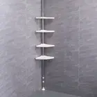 4 Tier Bathroom Corner Storage Rack Shower Caddy Shelf Kitchen Tidy Organiser