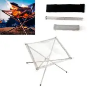 Folding Stainless Steel Mesh Fire Pit Firepit Bonfire Stand for Outdoor Camping