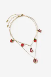 [Rubi] Rubi - 2Pk Pendant Necklace - Lcn dis lotso gold plated multi charm OS LCN DIS LOTSO GOLD PLATED MULTI CHARM