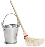 Odoria 1/12 Scale Miniature Mop and Bucket Miniatures Dollhouse Decoration Accessories Dolls House Accessory