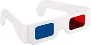 xinyee 50Pcs 3D Cardboard Glasses Red & Cyan Anaglyph White Card Glasses for 3D Viewing