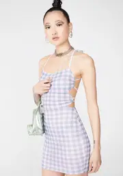 [NGOrder] Tie Back Gingham Dress