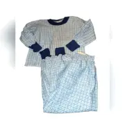 Vintage Velvelon checkered mod pajama set