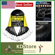 Versatile 10 Pack Bungee Straps, 1.8X Stretch, Perfect for Cargo & Outdoor Use
