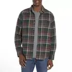 Eddie Bauer Men’s 100% Cotton Mocha Overland Plaid Flannel Long Shirt Sz M