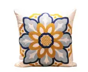 P06 Small Fresh Cotton Tens of Thousands of Patterns Embroidery Flower Pillowcase Home Living Room Seat Cushion Cushion Pillowcase