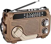 Weather Radio, Survival Radio, Solar Hand Crank Emergencys Radio with AM/FM/SW Weather Alert, Flashlight, Reading Lamp, Cell Phone Charger and SOS Siren