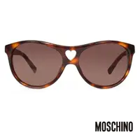 在飛比找momo購物網優惠-【MOSCHINO】義大利時尚心型太陽眼鏡(琥珀-MO500