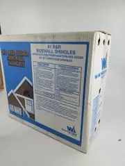 Watkins #1 Grade 18" cedar shake shingles Grooved Primed White 50 sf Ar 14"Exp
