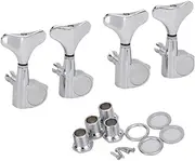 Yardwe 4r Bass Tuners Machine Heads Silver Zinc Alloy Tuning Pegs for Bass Guitars (set of 4)