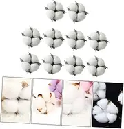 WATIIFUFU DIY Christmas Tree Decorations 10 Pack Cotton Balls Christmas Baubles Cotton Ball Pendant Festive Decor