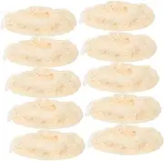 ERINGOGO 10Pcs Elastic Hair Nets for Ballet Bun Chic Lace Trim Hair Covers for Women Durable Comfortable Hair Accessories for Dance Everyday Use