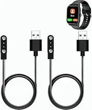 WUNIAK Charging Cable for Junywell HW01 Happy Watch Smartwatches for Men Women,Magnetic USB Charging Cable Replacement Charger Compatible,2Pack