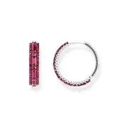 Buy Hoop earrings with ruby red stones by Thomas Sabo online - THOMAS SABO Australia