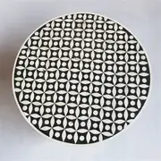 Zohi Interiors Bone Inlay Celtic Design Side Table In Black