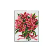 Flowers Tapestry Design Printed On Canvas #S1418.01