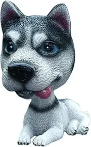 Husky Dog Dashboard Bobblehead Car Ornaments Pet Decor Nodding Dog Car Display Small Portable Pet Accessory