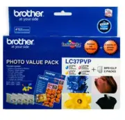 BROTHER LC37PVP PHOTO VALUE PACK FOR DCP-135C/150C MFC-235C/260C