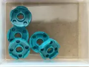 LEGO Parts - Dark Turquoise Plate, Round 2 x 2 with Axle Hole - No 4032 - QTY 5