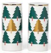 Kate Spade New York Pine Place Spruce Trees Gold Accent Salt & Pepper Shaker New